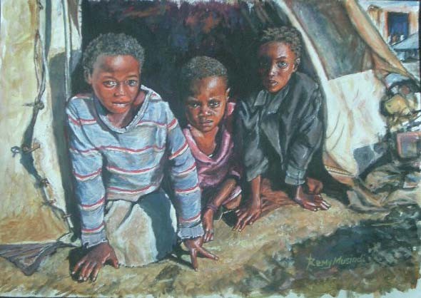 False Independence 12 by 17in Acrylics  paper 2007