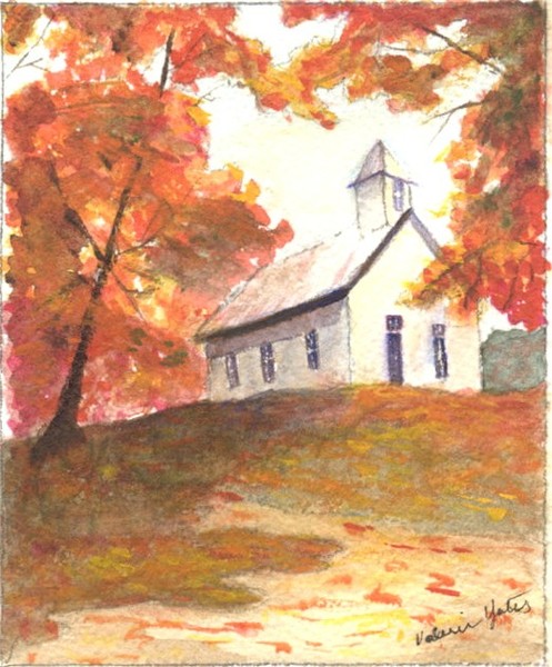 Cade's Cove Church Fall 