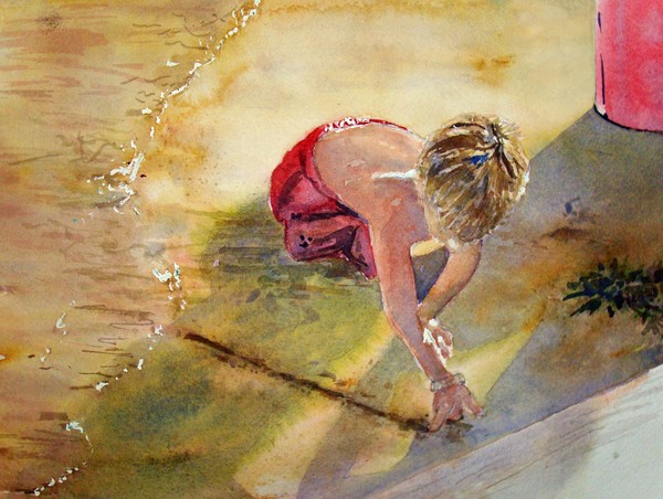 Beach Play:  Sand Drawing