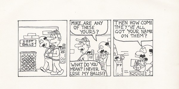 Crazy golfer single cartoon
