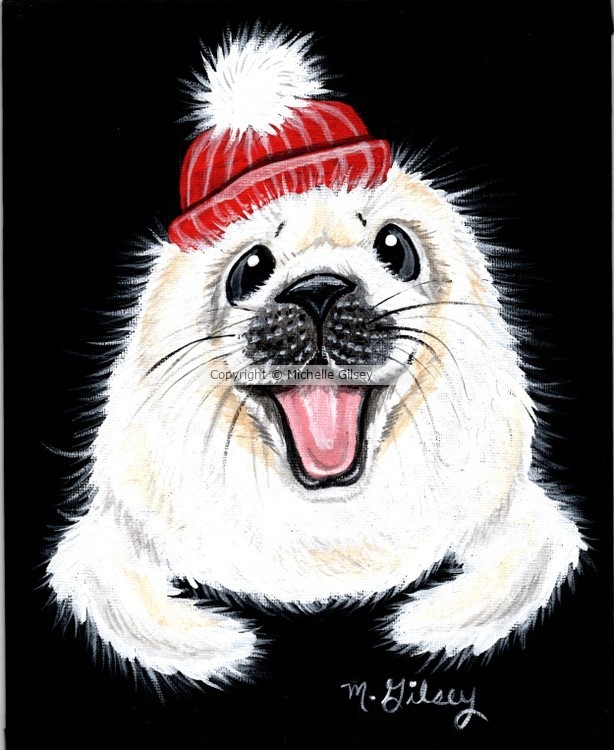 Winter White Snowflake the Seal 