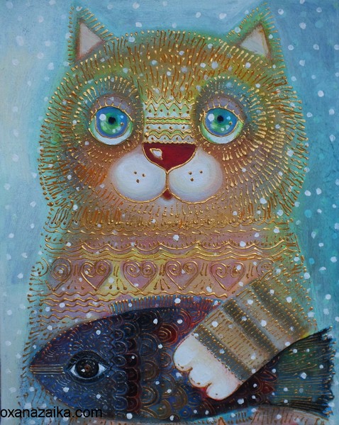 Winter and cat