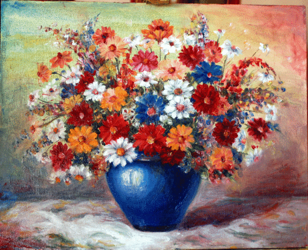 Blue vase