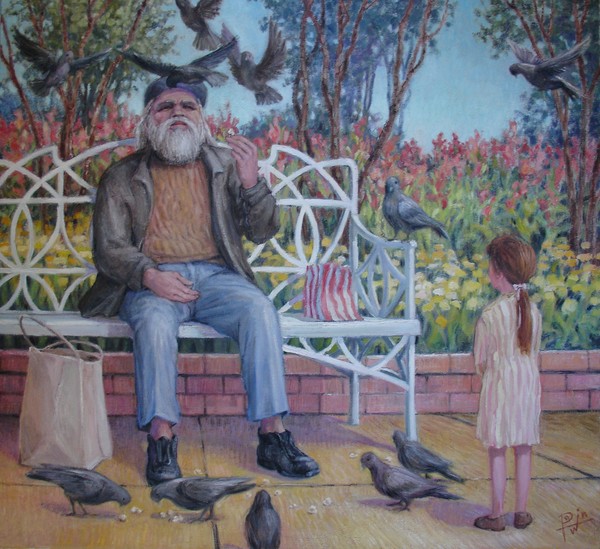 Feeding the Pigeons