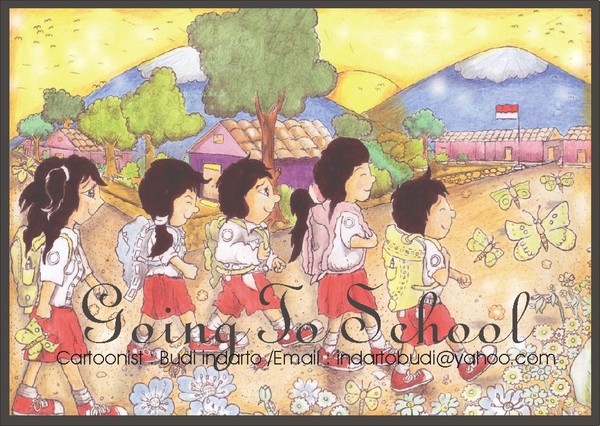 going to school