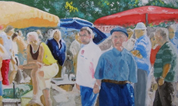 people on the market