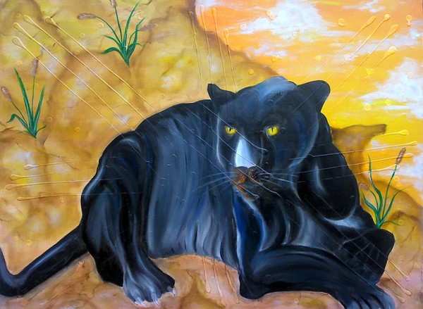 Panther Upon A Rock