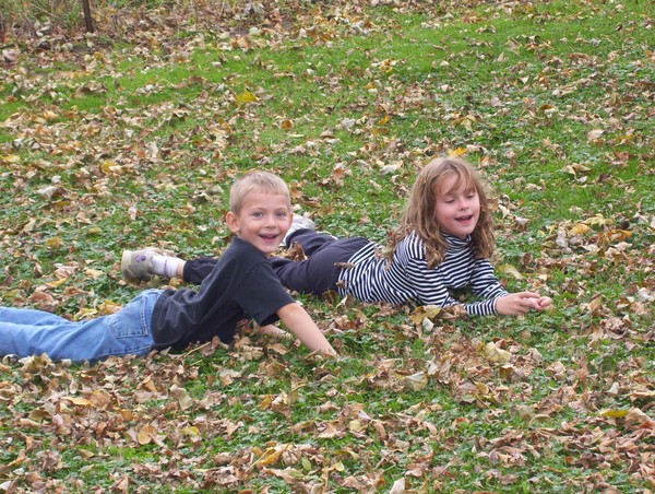 a roll in the leaves