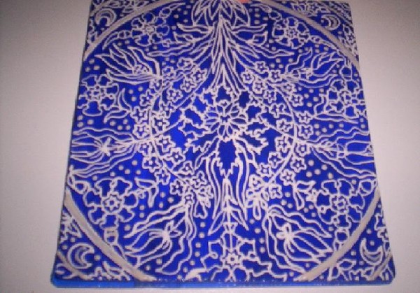 Mandala Liquid Glass Painting