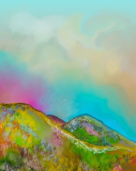 LANDSCAPE WITH BIG BLUE SKY