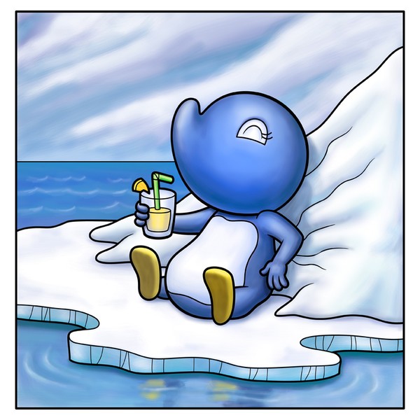 Adelia takes a drink