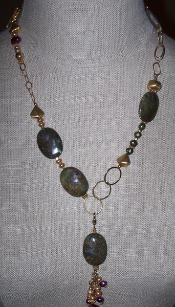 Long Asymmetrical Necklace w/Enhancer