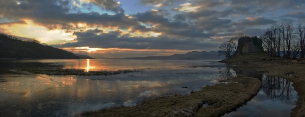 Sunset at Castle Lachlan