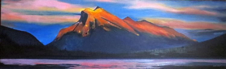 Mt Rundle at dusk