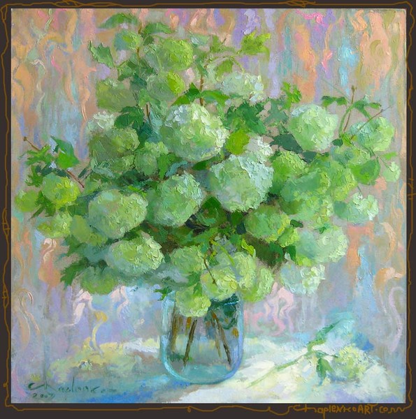 «Spring flowers» oil on canvas 80x80cm 2007