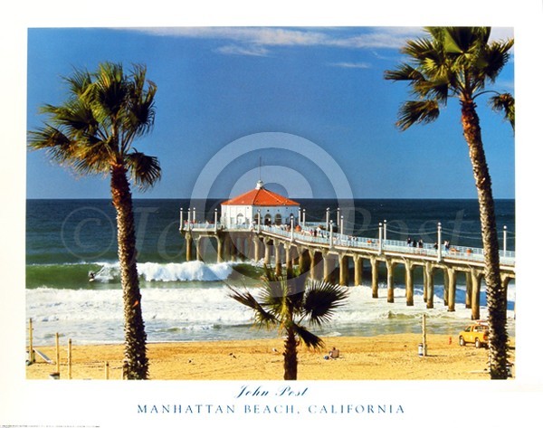 New Manhattan Beach Pier MB CA 22x28 poster (c)John Post