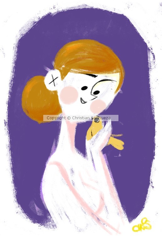Lady with a bird