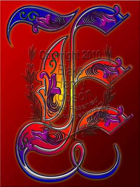Pictorial Alphabet Letter E