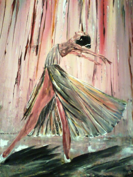 Ballerina 309 Acrylic & Oil on Canvas (Abstract Te