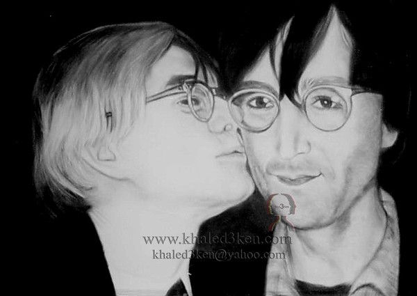 DRAWING PORTRAIT JOHN LENNON AND BEATLES LIFE STORY AND MARK DAVID CHAPMAN KHALED3KEN (34)