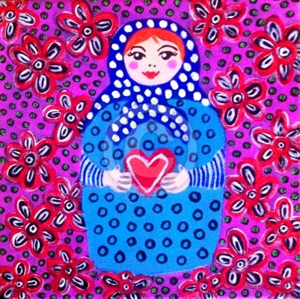 Russian doll with heart