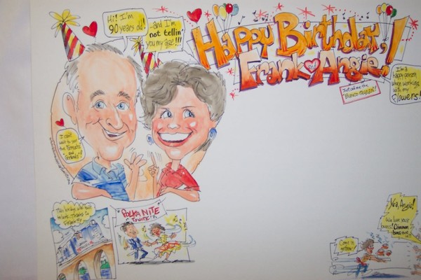 Party Autograph Panel in watercolor