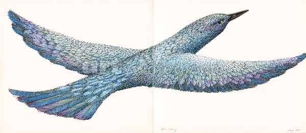 The Bluebird of Happiness (flying away)