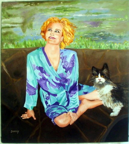 Blue Kimono 24 x 27