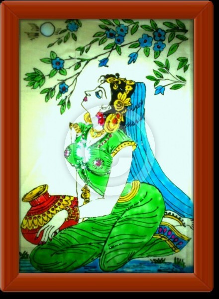 Beautiful and charming Lady with a pot