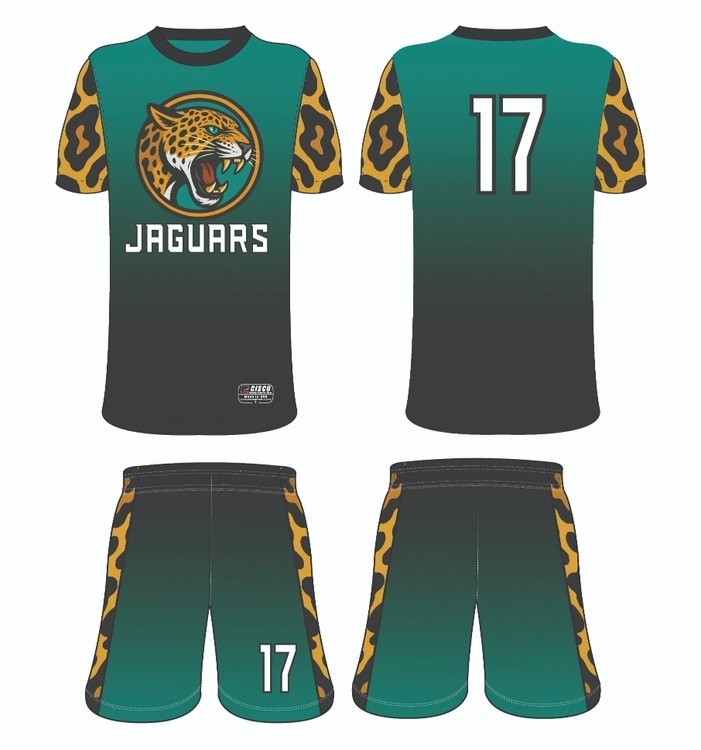 Jaguars Flag Football custom designed logo and uniform. 