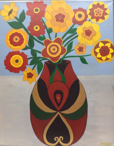 Red and yellow flor