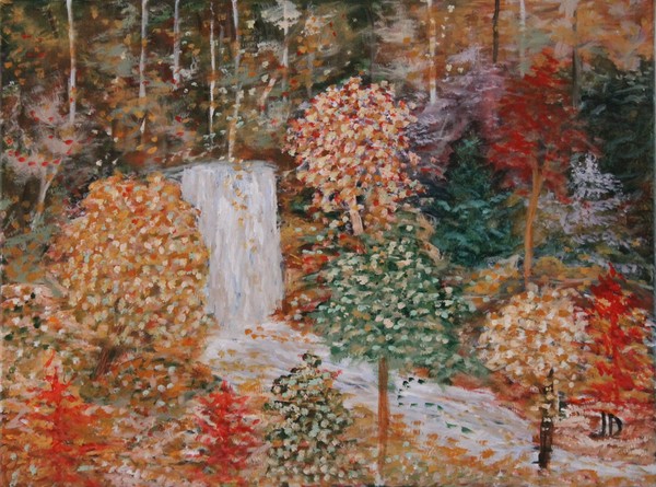 Leaves of waterfall