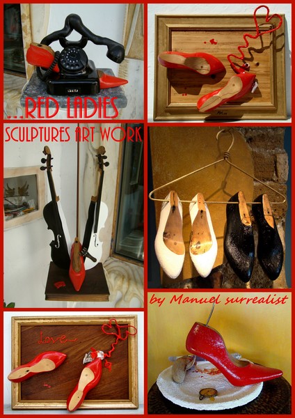 Art Work Sculptures RED LADIES (2) NEW VERSION