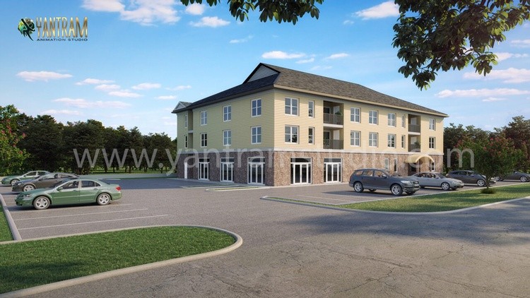 YantramStudio exterior rendering services by Yantram 3d architectural visualization - Dallas, Texas