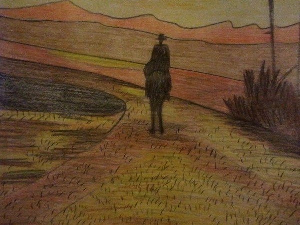 sunset and the cowboy 
