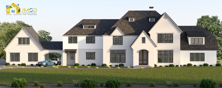 3D Exterior Rendering of a Residential House Design Services New Haven Missouri