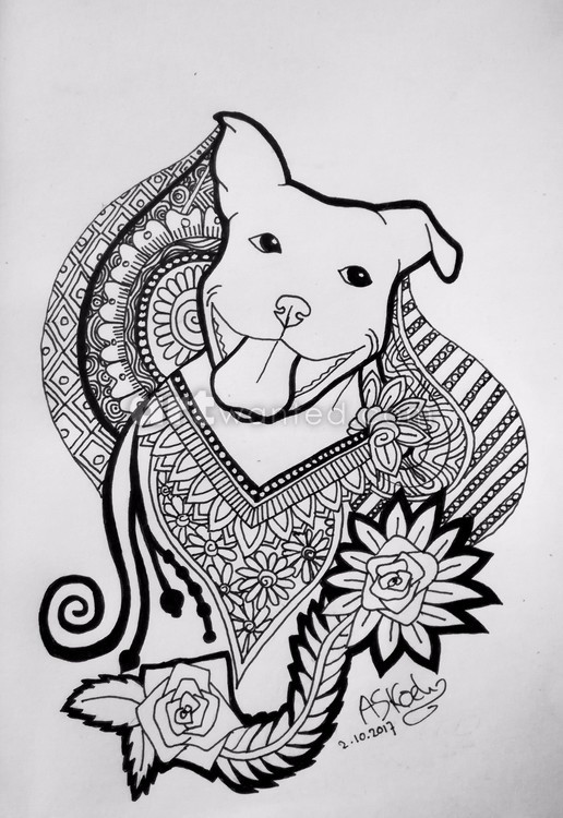 Pitbull Zentangle