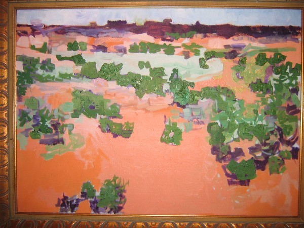 lions back landscape oil painting