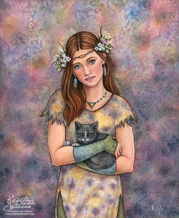Girl With Cat