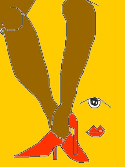 stocking three(( the red shoes))