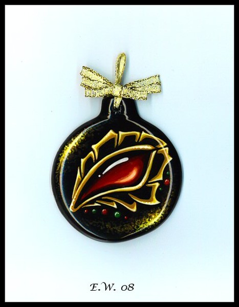Emerald & Ruby Jeweled Dragon Eye Ornament