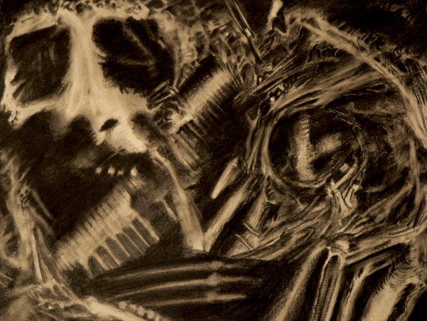 Skull Swirl drawing