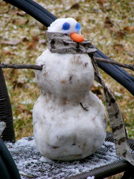 A Texas size Snowman!