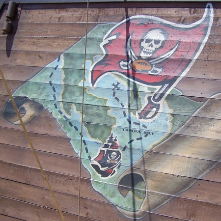 10' x 8' - Bucs Mural Complete (Antique Washed)