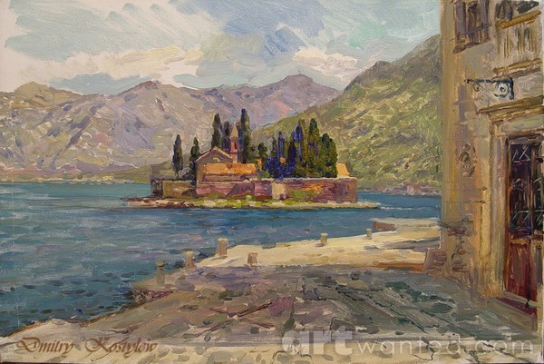 View on st George Island. Montenegro