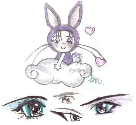 lil bunny girl & random anime eyes