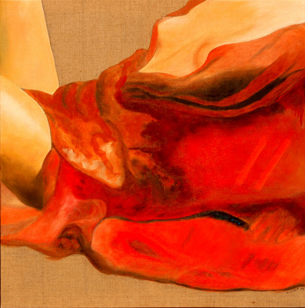 drapé rouge
