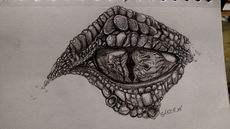 realistic dragon eye drawing