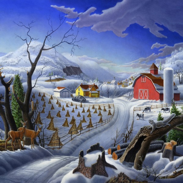 Rural Winter Landscape - Square Format