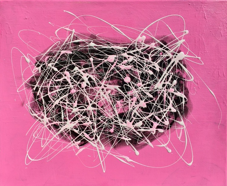 42. MUSIK (Tasty Muffin) Acrylic, Watercolor on Canvas 38x46cm